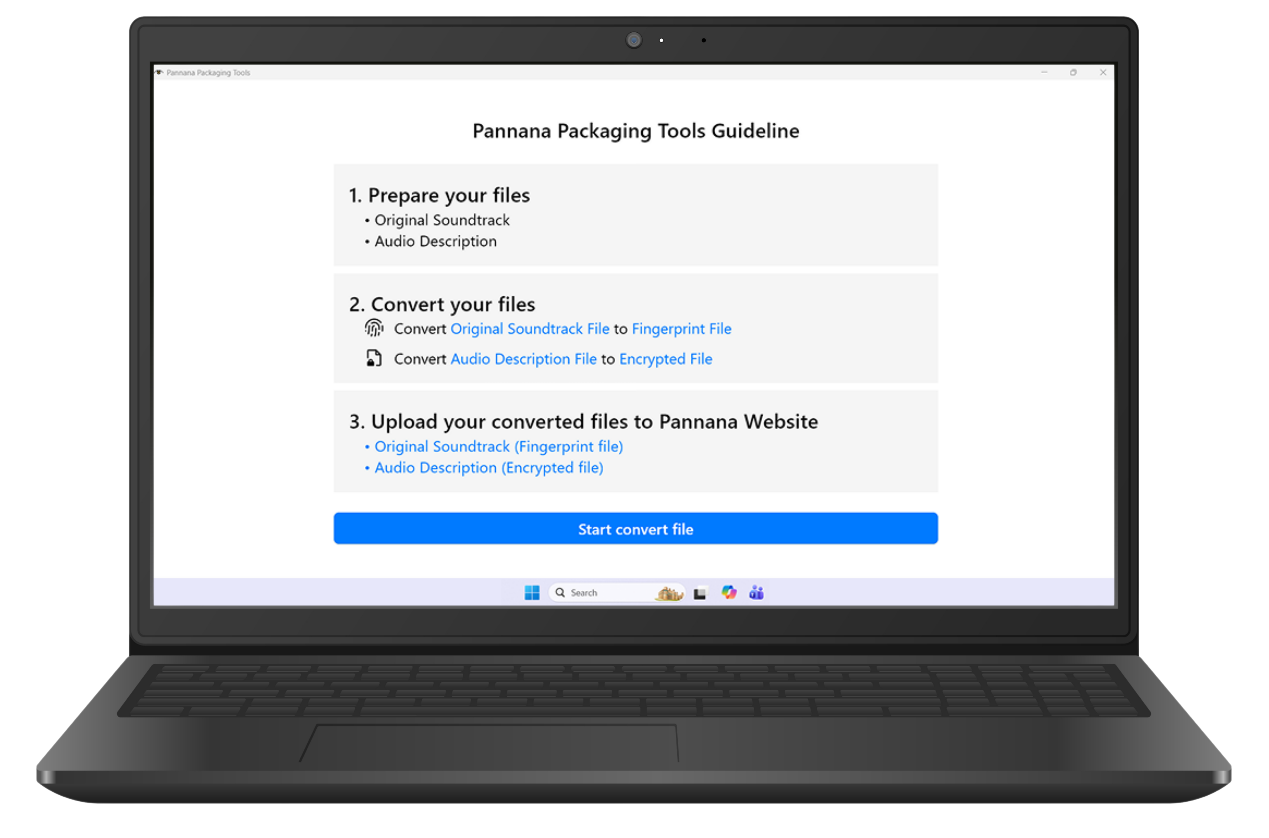 Pannana Packaging Tools application screenshot